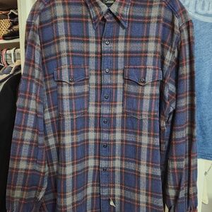 Vintage RRL Double RL Ralph Lauren Plaid Flannel Shirt–Triple Star–1990 Size - L